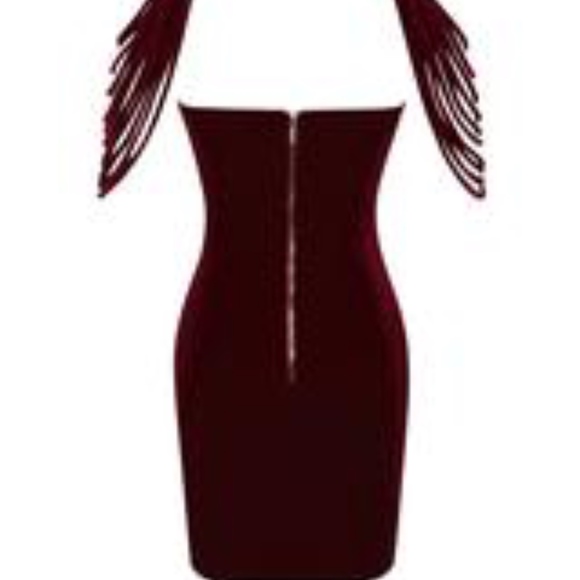 Stretch Velvet Strapless BodyCon Dress - Picture 7 of 7